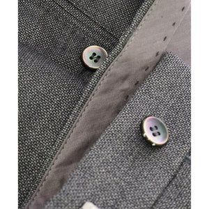 $275 HUGO BOSS -NWOT-SILK Gray MOP Buttons “T- Hacer/gage” Flat Front Pants-40W
